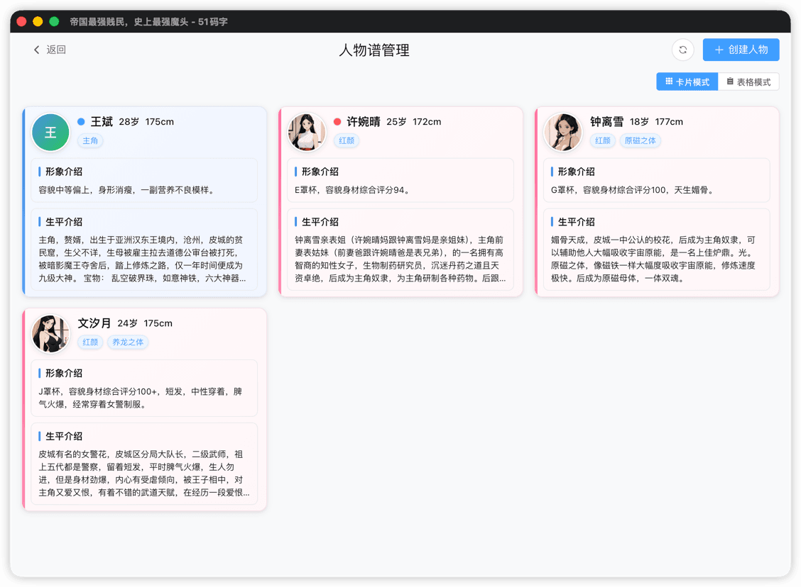 人物档案 - 51mazi